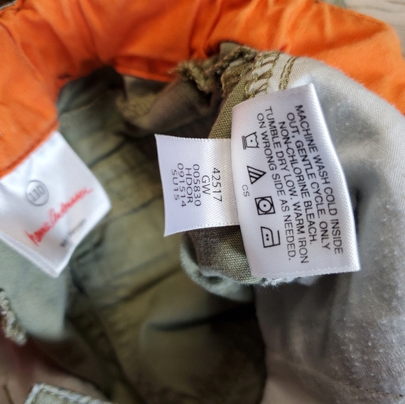 Hannah Anderson Olive Green Leaf and floral Cargo Shorts sz 110 (sz 5) - Picture 6 of 7